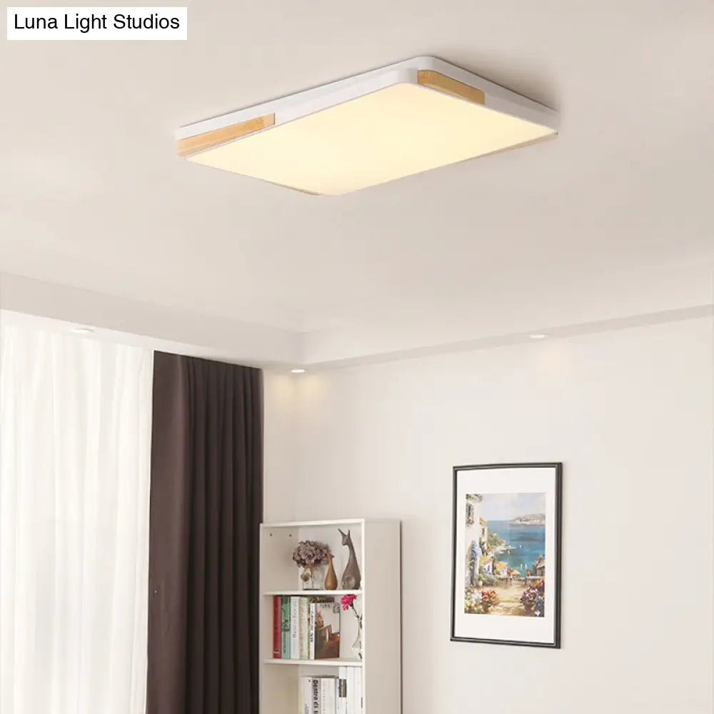 Contemporary Rectangular Acrylic Lighting Fixture - Flush Mount Ceiling Lights For Living Room