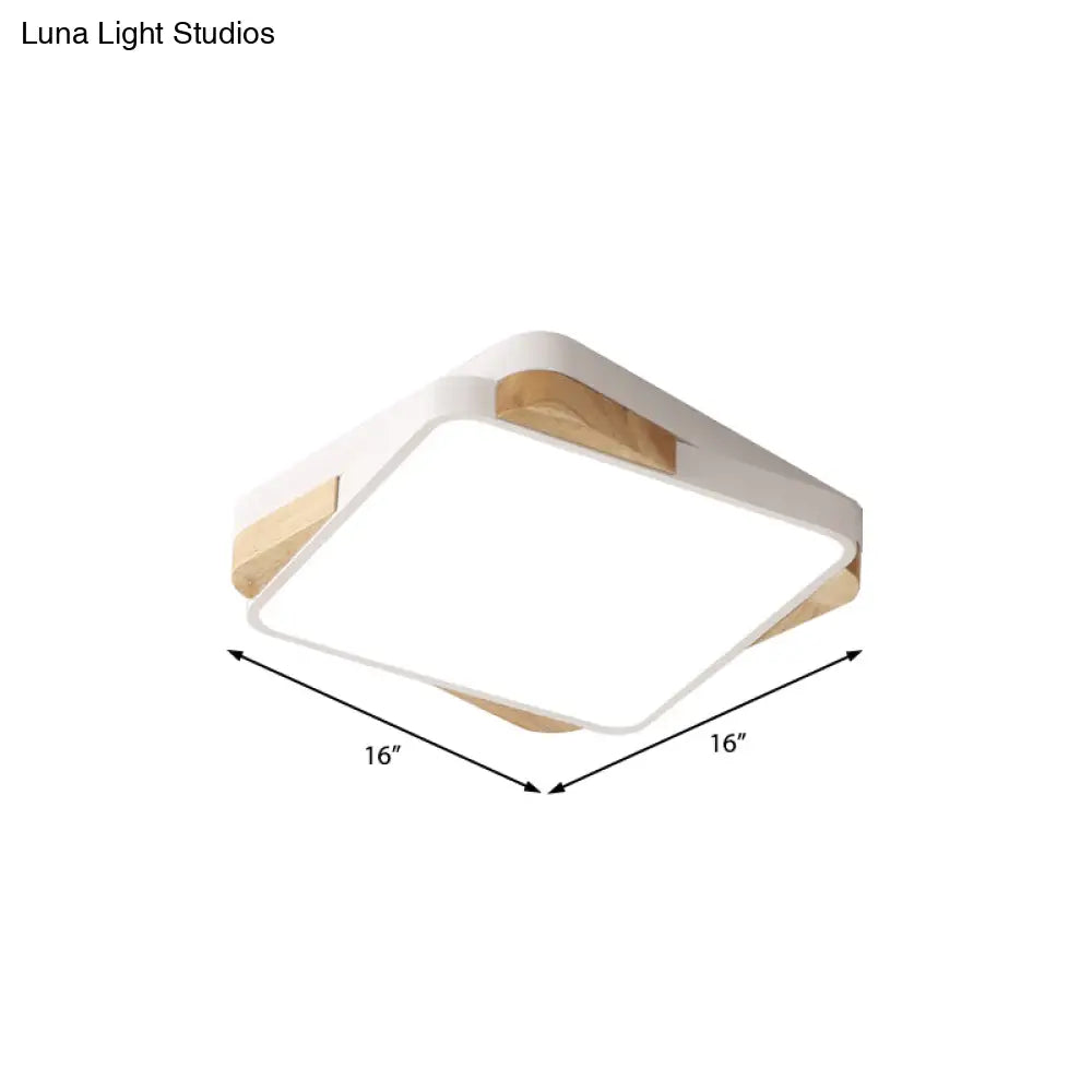 Contemporary Rectangular Acrylic Lighting Fixture - Flush Mount Ceiling Lights For Living Room