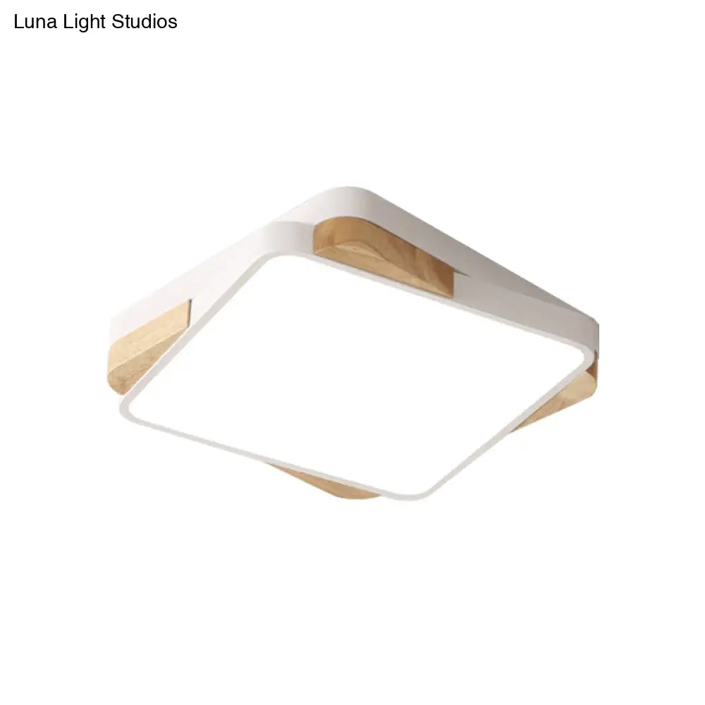 Contemporary Rectangular Acrylic Lighting Fixture - Flush Mount Ceiling Lights For Living Room
