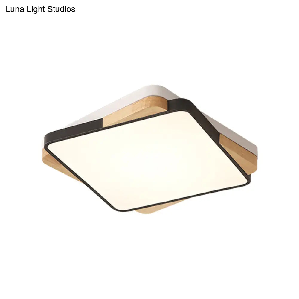 Contemporary Rectangular Acrylic Lighting Fixture - Flush Mount Ceiling Lights For Living Room