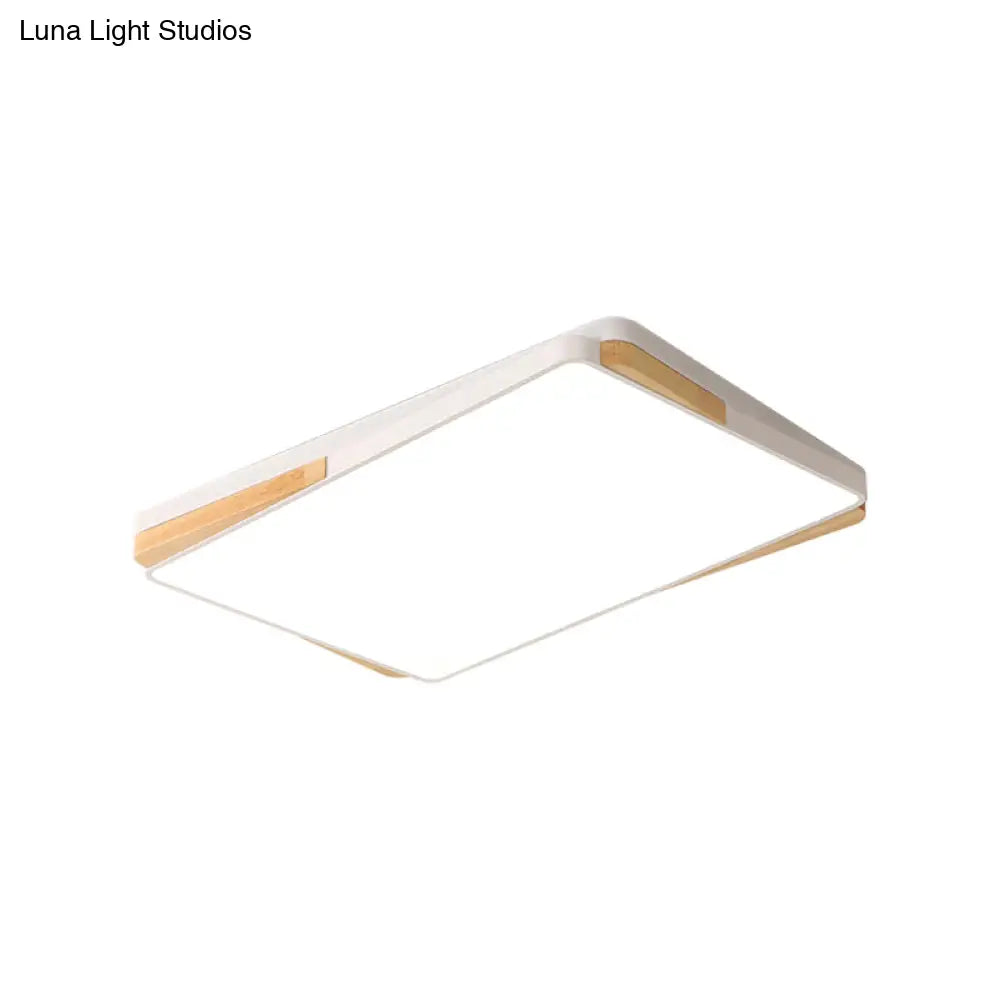 Contemporary Rectangular Acrylic Lighting Fixture - Flush Mount Ceiling Lights For Living Room