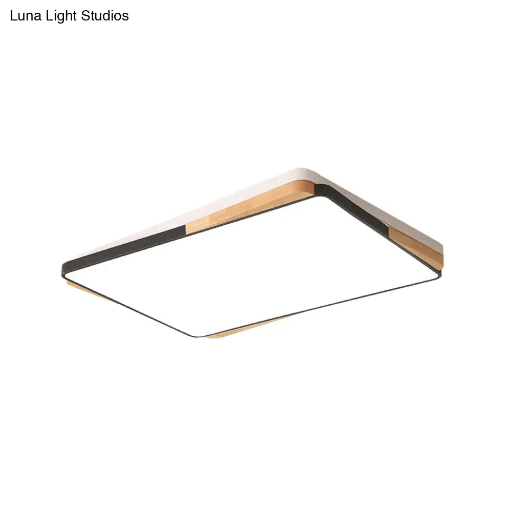 Contemporary Rectangular Acrylic Lighting Fixture - Flush Mount Ceiling Lights For Living Room