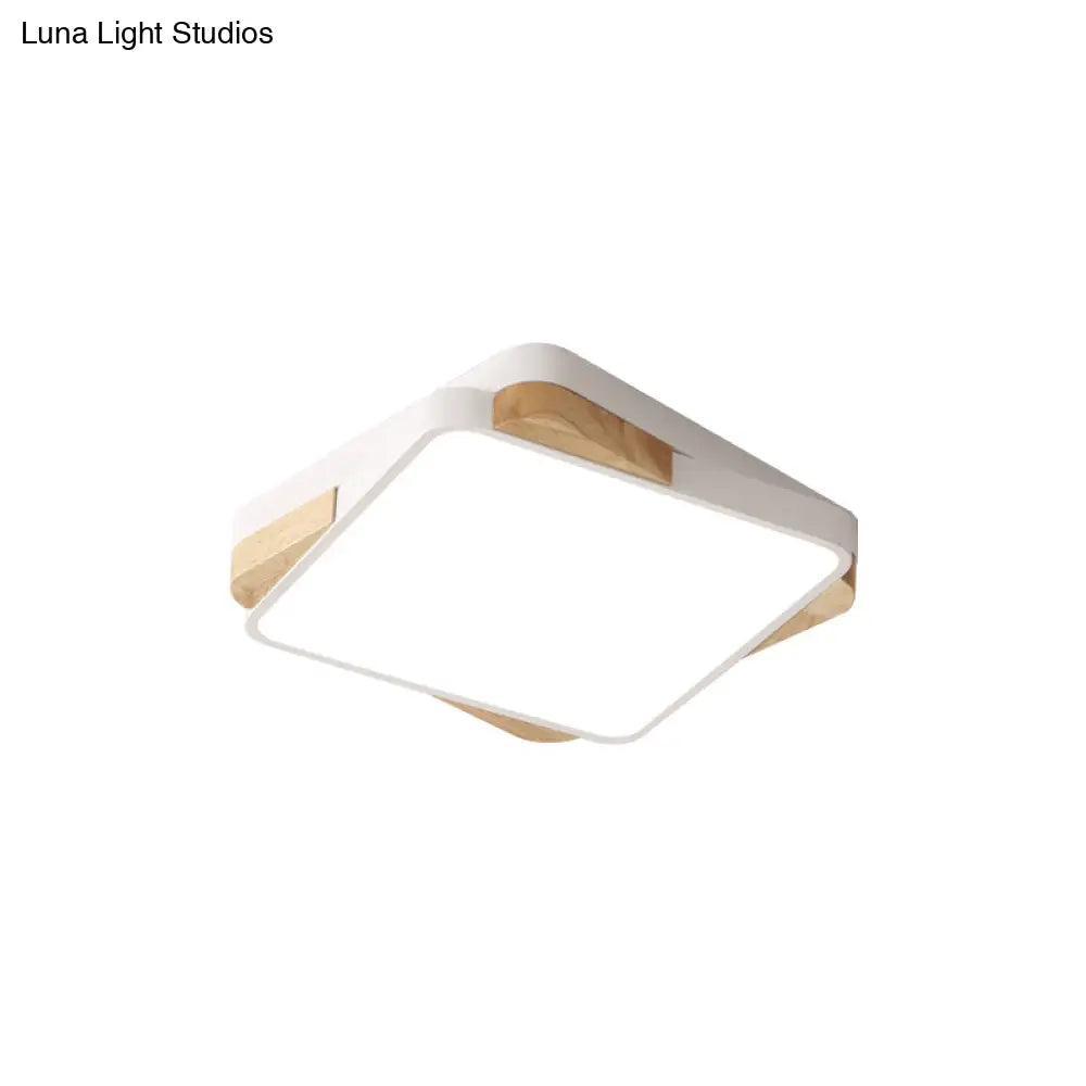 Contemporary Rectangular Acrylic Lighting Fixture - Flush Mount Ceiling Lights For Living Room