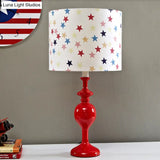 Contemporary Resin Drum Night Desk Lamp - Orange Reading Light For Bedroom