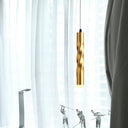 Contemporary Rope Shape Mini Pendant Lamp - Modern Metal Design With Gold Finish For Stair Kitchen