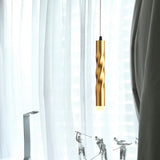 Contemporary Rope Shape Mini Pendant Lamp - Modern Metal Design With Gold Finish For Stair Kitchen