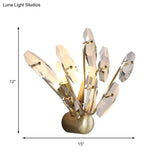 Contemporary Sputnik Wall Sconce With Clear Crystal Prism Bulbs In Brass Finish