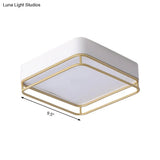 Contemporary Square Led Flush Mount Ceiling Light In Warm/White/3 Color Options
