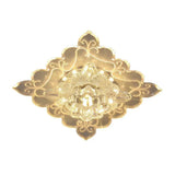 Contemporary Square Led Flush Mount Ceiling Light With Crystal Clear Design For Entryways
