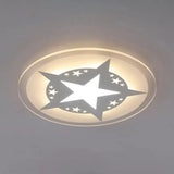 Contemporary Star Acrylic Ceiling Lamp - Circle Living Room Light In White / Warm