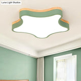 Contemporary Star-Shaped Flush Mount Acrylic Ceiling Light Fixture Green / 16.5 White