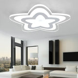 Contemporary Star Slim Led Ceiling Mount Light In White - Perfect For Game Room! / 14’