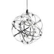 Contemporary Steel Firework Chandelier With Led Chrome Ceiling Lamp - Orbit Shade 8/12 Dia / 8