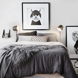 Contemporary Tapered Metal Wall Light Sconce - 4 Width 1 Bulb Black/Gray/White Bedroom Lighting