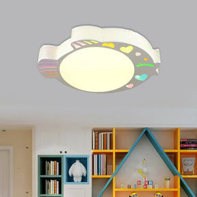 Contemporary Turbot Shaped Ceiling Mounted Led Flushmount - Acrylic White Warm/White Light Bedroom