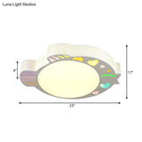Contemporary Turbot Shaped Ceiling Mounted Led Flushmount - Acrylic White Warm/White Light Bedroom