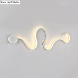 Contemporary Twist Led Wall Sconce - Black/White Warm/White Lighting
