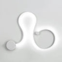 Contemporary Twist Led Wall Sconce - Black/White Warm/White Lighting White / Warm B