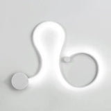 Contemporary Twist Led Wall Sconce - Black/White Warm/White Lighting White / Warm B