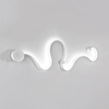 Contemporary Twist Led Wall Sconce - Black/White Warm/White Lighting White / Warm D