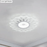 Contemporary Ultra Thin Led Flush Mount Ceiling Light Fixture For Bedroom - Clear Acrylic