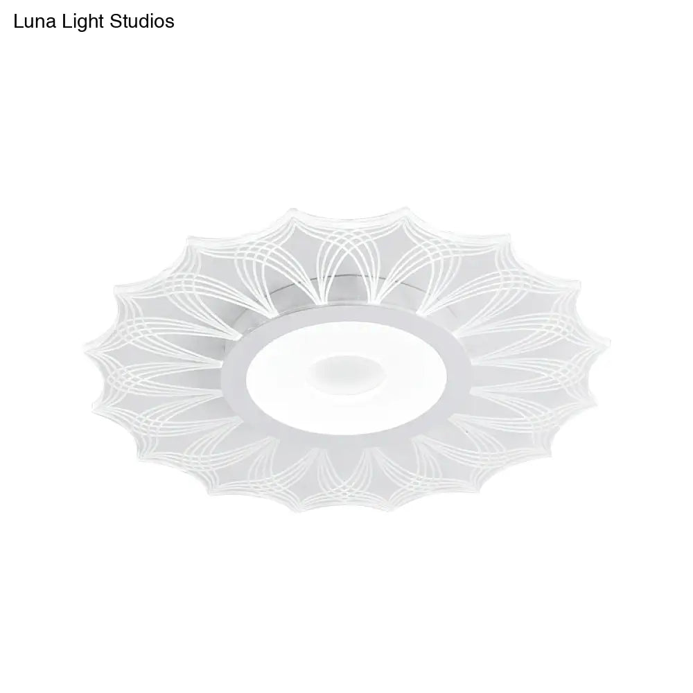 Contemporary Ultra Thin Led Flush Mount Ceiling Light Fixture For Bedroom - Clear Acrylic