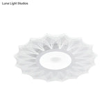 Contemporary Ultra Thin Led Flush Mount Ceiling Light Fixture For Bedroom - Clear Acrylic