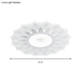 Contemporary Ultra Thin Led Flush Mount Ceiling Light Fixture For Bedroom - Clear Acrylic