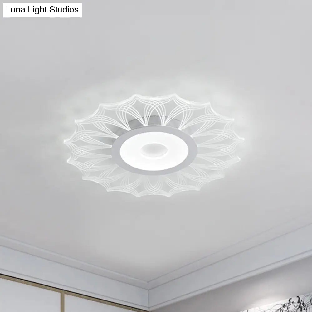 Contemporary Ultra Thin Led Flush Mount Ceiling Light Fixture For Bedroom - Clear Acrylic