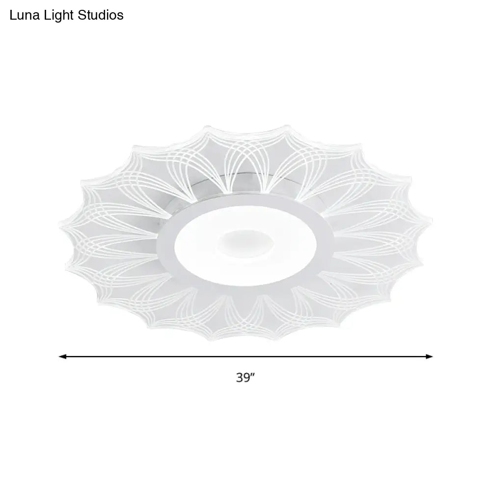 Contemporary Ultra Thin Led Flush Mount Ceiling Light Fixture For Bedroom - Clear Acrylic