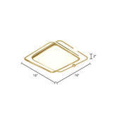 Contemporary Ultrathin Gold Flush Mount Led Ceiling Light For Bedroom / Remote Control Stepless