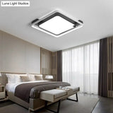 Contemporary Unique Bedroom Lighting Fixture - 16’/19.5’ 1 Head Round/Square Ceiling Light