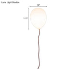 Contemporary White Balloon Shade Flush Mount Light With Opal Glass Ceiling Fixture - 8’/10’ W 1