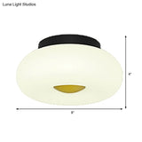 Contemporary White Circular Semi Flush Ceiling Light With 1/3/5 Heads - Acrylic Lamp For Living Room