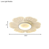 Contemporary White Flower Flushmount Led Lamp - Ultra - Thin & Versatile Sizes In Warm Light