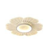 Contemporary White Flower Flushmount Led Lamp - Ultra-Thin & Versatile Sizes In Warm Light