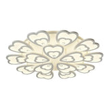 Contemporary White Flower Led Ceiling Light For Living Room - Acrylic Flush Mount