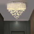 Contemporary White Led Indoor Flush Mount Ceiling Light With Butterfly Shade - 4/8 - Light