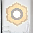 Contemporary White Led Wall Light: Slim Blossom Acrylic Lamp For Living Room /
