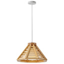 Contemporary Wood Shade Pendant Light - Modern Hanging Fixture