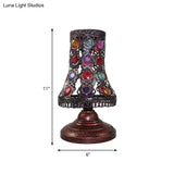 Copper Metal Bell/Cone Bedroom Night Table Lamp 1-Light Decorative Nightstand Lighting 5.5/6 Wide