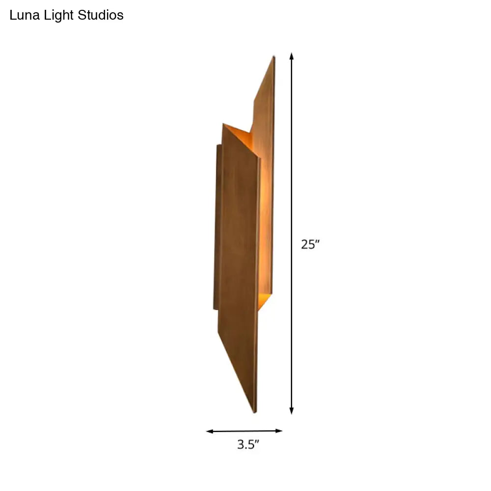 Copper Wall Mounted Bedside Lamp With Traditionary Metal Sconce Light & 2 Bulbs
