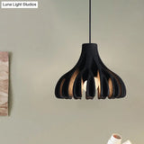 Coral-Shape Pendant Lighting: Macaron Resin Dining Room Lamp (1 Light) In White Black And Yellow