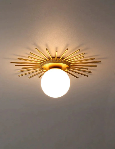 Corridor Lights Aisle Creative Nordic Minimalist Modern Balcony All Copper Crystal Ceiling Home Porc