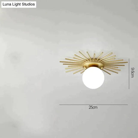 Corridor Lights Aisle Creative Nordic Minimalist Modern Balcony All Copper Crystal Ceiling Home Porc