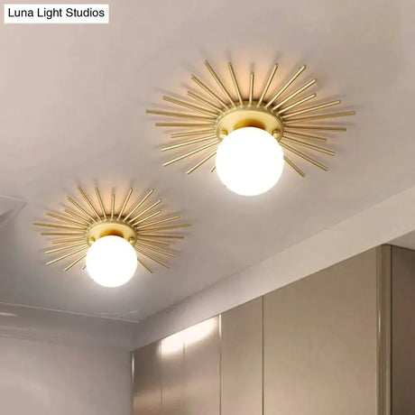Corridor Lights Aisle Creative Nordic Minimalist Modern Balcony All Copper Crystal Ceiling Home