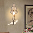Countryside 1/2-Light Brown Wall Lamp With Bird Deco - Candelabra Indoor Mount Lighting Fixture 1 /