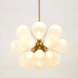 Creative Bubbles Chandelier Glass Pendant Light - 18-Bulb Gold Postmodern Design For Bedroom White