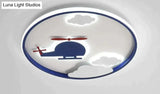 Creative Cloud Plane Bedroom Ceiling Lamp 52Cm White Light