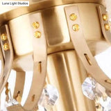 Creative European Crystal Road Lamp Copper Ceiling